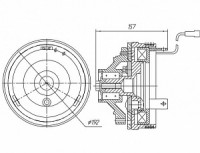 яяМуфта электромагнитная вентилятора 654 (Технотрон) + крыльчатка в сб.