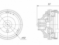яяМуфта электромагнитная вентилятора 660 (Технотрон) + крыльчатка в сб.