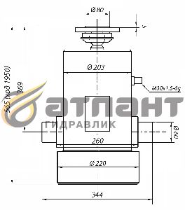 Гидроцилиндр подъема кузова 6520 20тн 6шт 3-х стор. (АТЛАНТ Гидравлик)