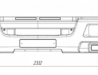 Бампер фар 65115 (рейсталинг) (Технотрон) Белый RAL 9010