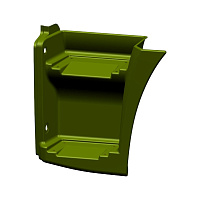 Щиток подножки 65115 (Технотрон) (рейсталинг) (2-х ступ.) хаки левый