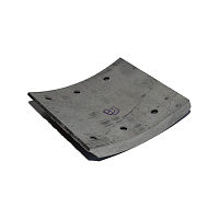 яяНакладка тормозная (УралАТИ) укороченная (ш. 143-63)  сверленая,не расточенная