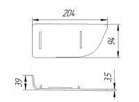 Заглушка буксирной проушины (Технотрон) правая