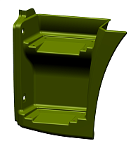 Щиток подножки 65115 (Технотрон) (рейсталинг) (2-х ступ.) хаки левый