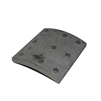 яяНакладка тормозная 6520 (УралАТИ) укороченная  сверленая, расточенная ( 15,5/18,5)