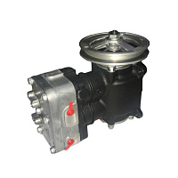 яяМАЗ Компрессор двухцилиндровый    (Айк-Мото) МАЗ,К700,УРАЛ со шкивом