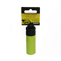 яяГоловка ударная глубокая 6-ти гранная 1/2"DR 19мм CrV БМ желтая