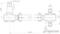 яяШтанга регулируемая с двухопорным и конусным РМШ (РОСТАР)